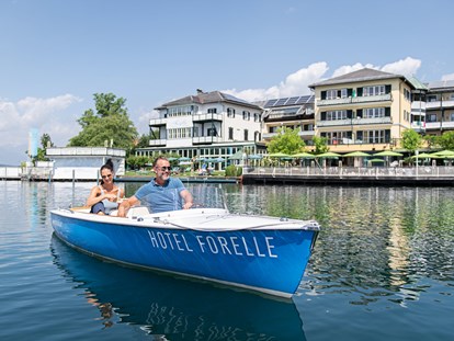 Luxusurlaub - Pools: Innenpool - Kärnten - Bootstour am Millstätter See - Seeglück Hotel Forelle