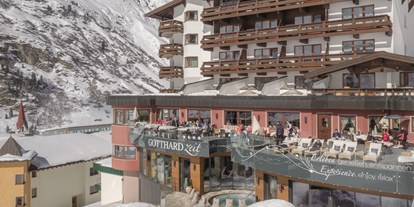 Luxusurlaub - Umgebungsschwerpunkt: Berg - Dorf Tirol - Terrasse - Hotel Gotthard-Zeit