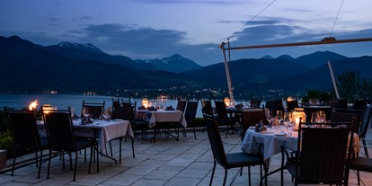 Luxusurlaub - Einrichtungsstil: klassisch - Bayern - Terrasse Schloss Senger - Hotel DAS TEGERNSEE
