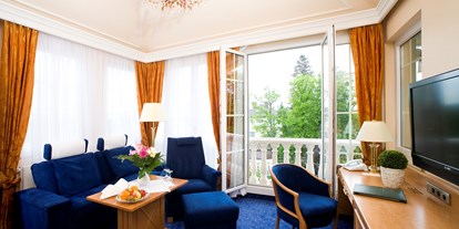 Luxusurlaub - Hotel-Schwerpunkt: Luxus & Ruhe - Allgäu - Wohnzimmer Suite Fontenay - Hotel, Kneipp & Spa Fontenay "le petit château"