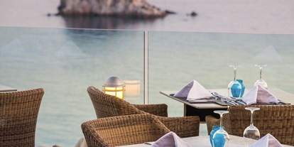Luxusurlaub - Bettgrößen: King Size Bett - SIvota - Restaurant The view - Sivota Diamond Spa Resort