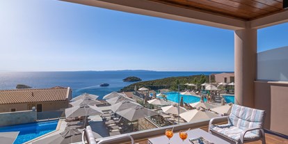 Luxusurlaub - Bettgrößen: King Size Bett - SIvota - Presidental Suite Sea View - Sivota Diamond Spa Resort