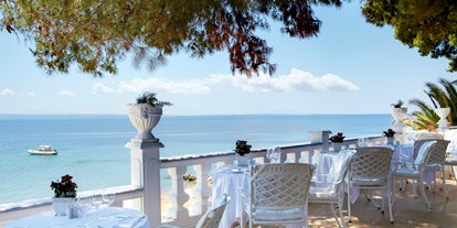 Luxusurlaub - Saunalandschaft: finnische Sauna - Griechenland - Andromeda Restaurant - Danai Beach Resort & Villas