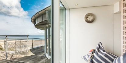 Luxusurlaub - Saunalandschaft: Biosauna - Ostseeküste - Blick aus dem Saunabereich - Strand-Hotel Hübner