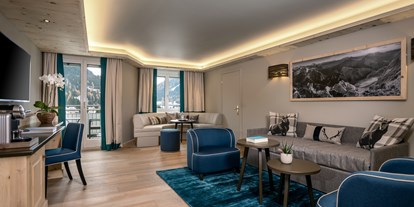 Luxusurlaub - Saunalandschaft: finnische Sauna - Zimmer - Precise Tale Seehof Davos