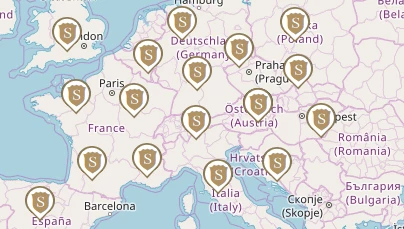 Luxushotels &uuml;ber die Karte finden