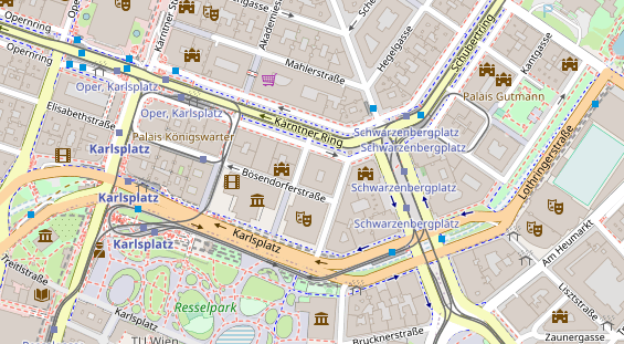 Luxushotel auf Satellitenbild