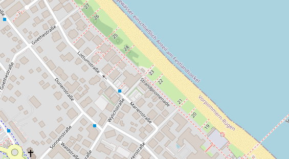 Luxushotel auf Satellitenbild