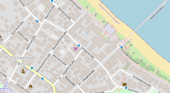 Luxushotel auf Karte