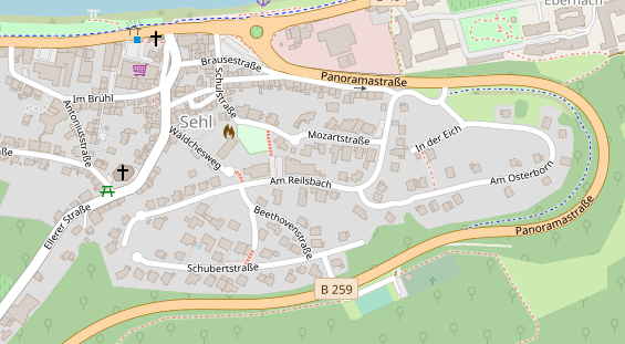 Luxushotel auf Satellitenbild