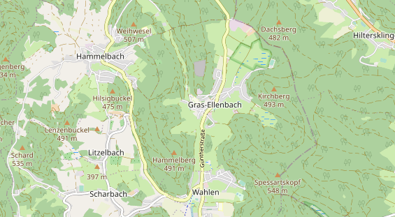 Luxushotel auf Karte