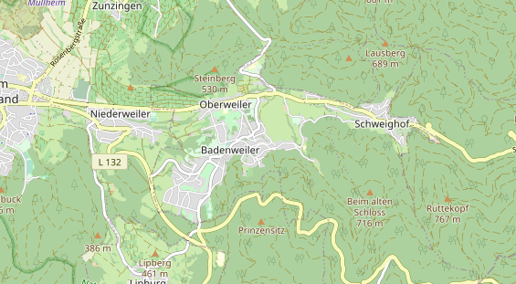 Luxushotel auf Karte