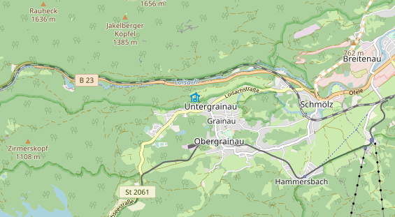 Luxushotel auf Karte