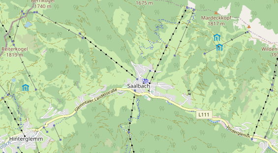 Luxushotel auf Karte