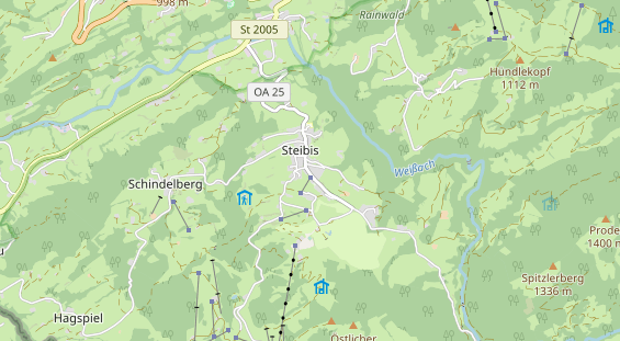 Luxushotel auf Karte