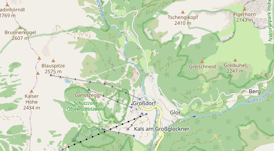 Luxushotel auf Karte