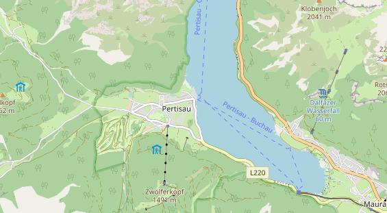 Luxushotel auf Karte