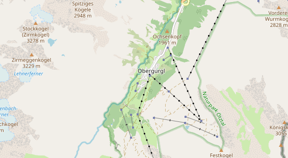 Luxushotel auf Karte