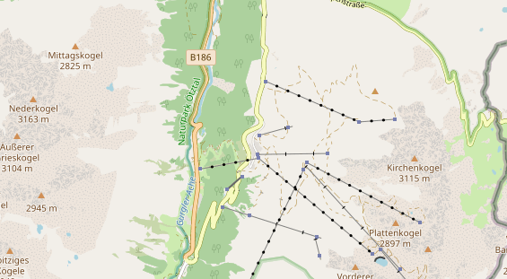 Luxushotel auf Karte