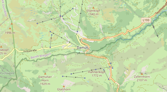 Luxushotel auf Karte