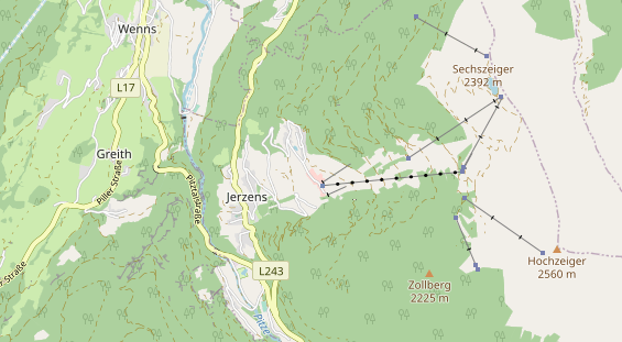 Luxushotel auf Karte