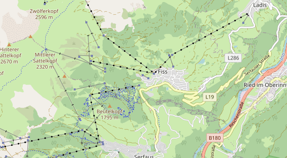 Luxushotel auf Karte