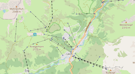 Luxushotel auf Karte