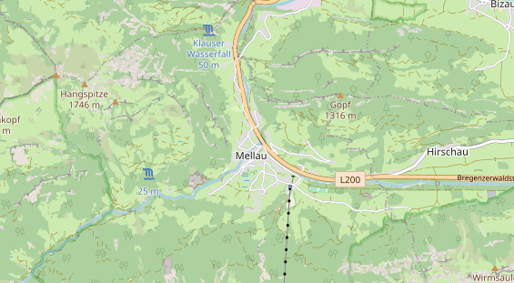 Luxushotel auf Karte