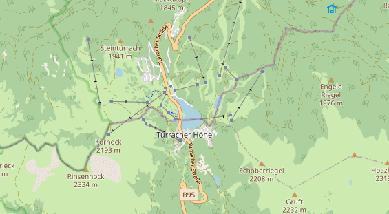 Luxushotel auf Karte