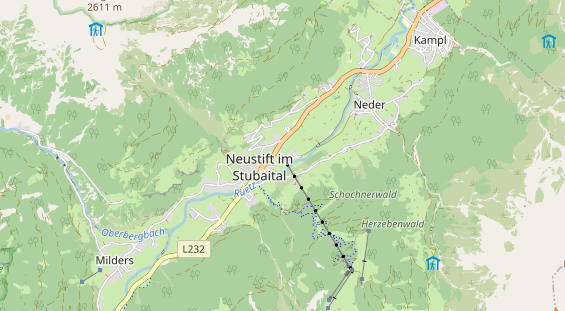 Luxushotel auf Karte