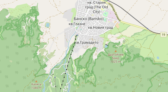 Luxushotel auf Karte