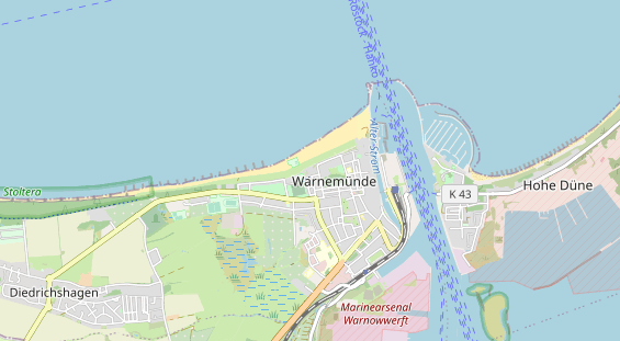 Luxushotel auf Karte