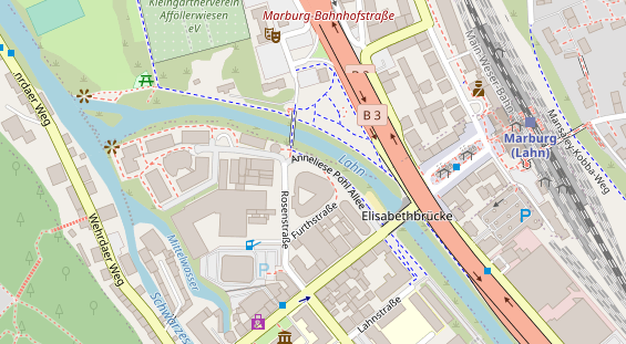 Luxushotel auf Karte