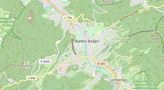 Luxushotel auf Karte