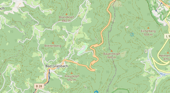 Luxushotel auf Karte