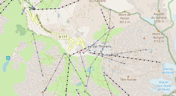 Luxushotel auf Karte