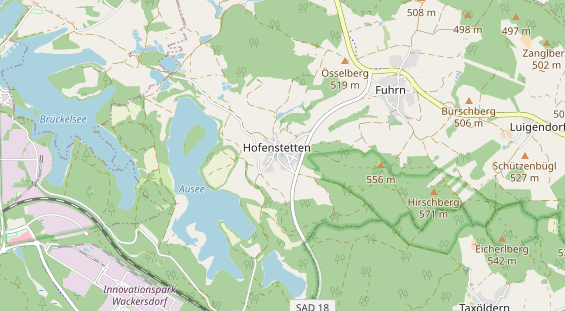 Luxushotel auf Karte