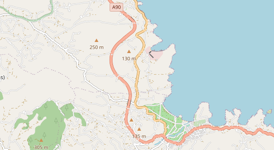 Luxushotel auf Karte