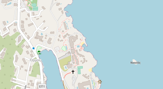 Luxushotel auf Satellitenbild