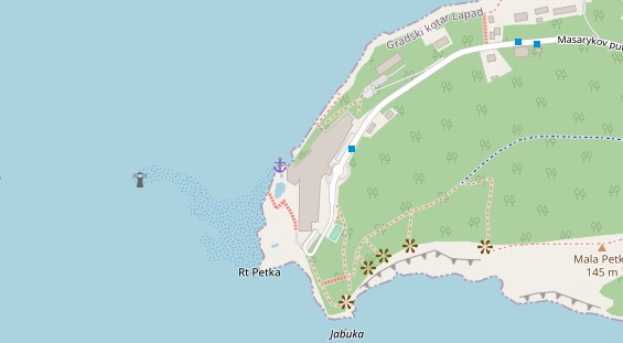 Luxushotel auf Satellitenbild