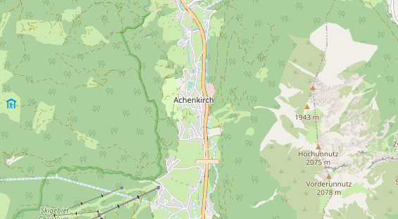 Luxushotel auf Karte