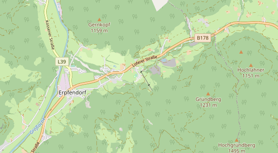 Luxushotel auf Karte