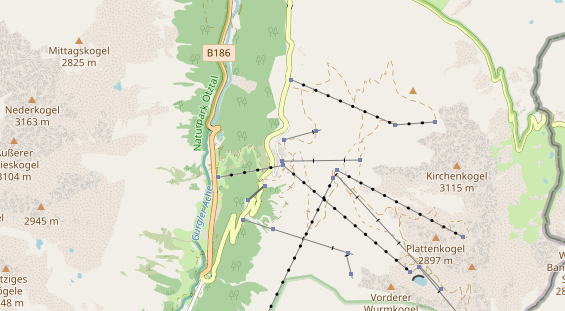 Luxushotel auf Karte