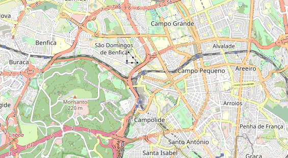 Luxushotel auf Karte