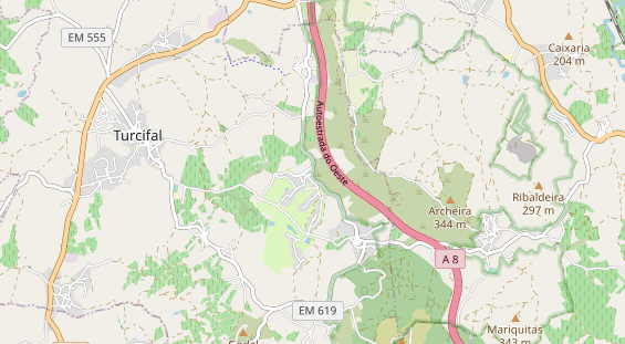 Luxushotel auf Karte