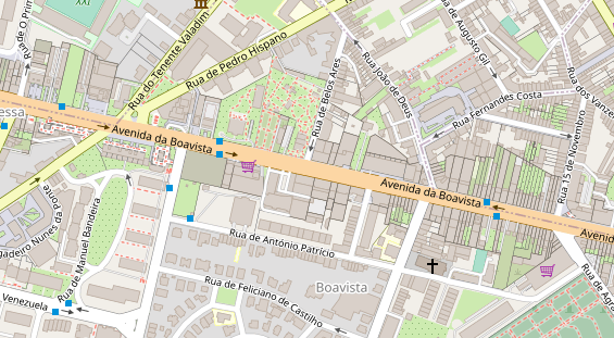 Luxushotel auf Karte