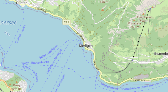 Luxushotel auf Karte