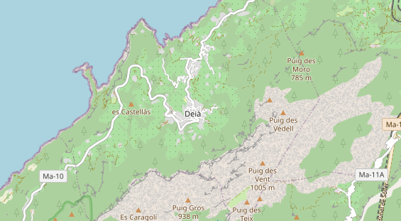 Luxushotel auf Karte