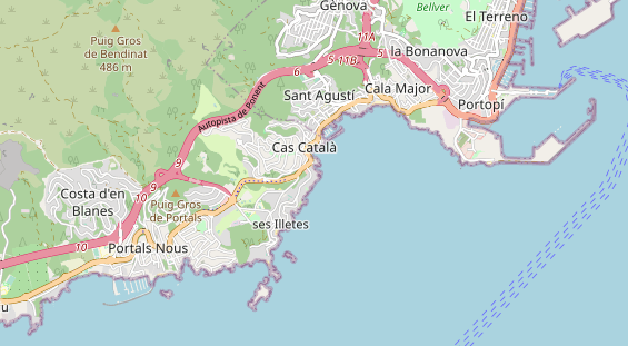 Luxushotel auf Karte