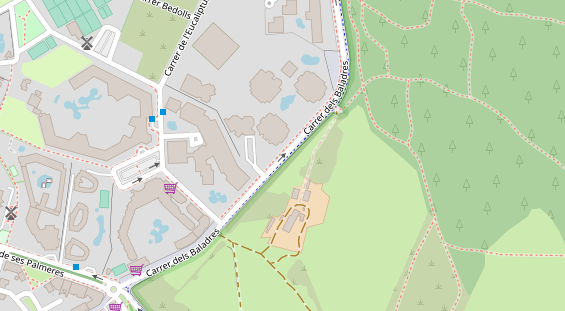 Luxushotel auf Satellitenbild